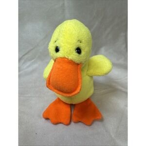 TY BEANIE BABIES QUACKERS YELLOW DUCK PLUSH EASTER Stuffed Animal 5" RETIRED